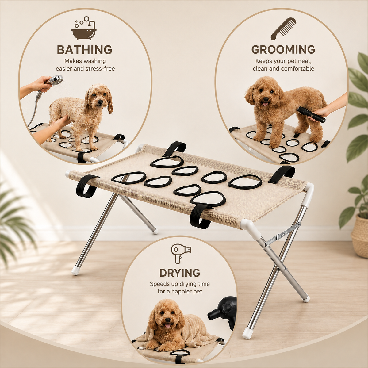 Adjustable Pet Grooming Hammock