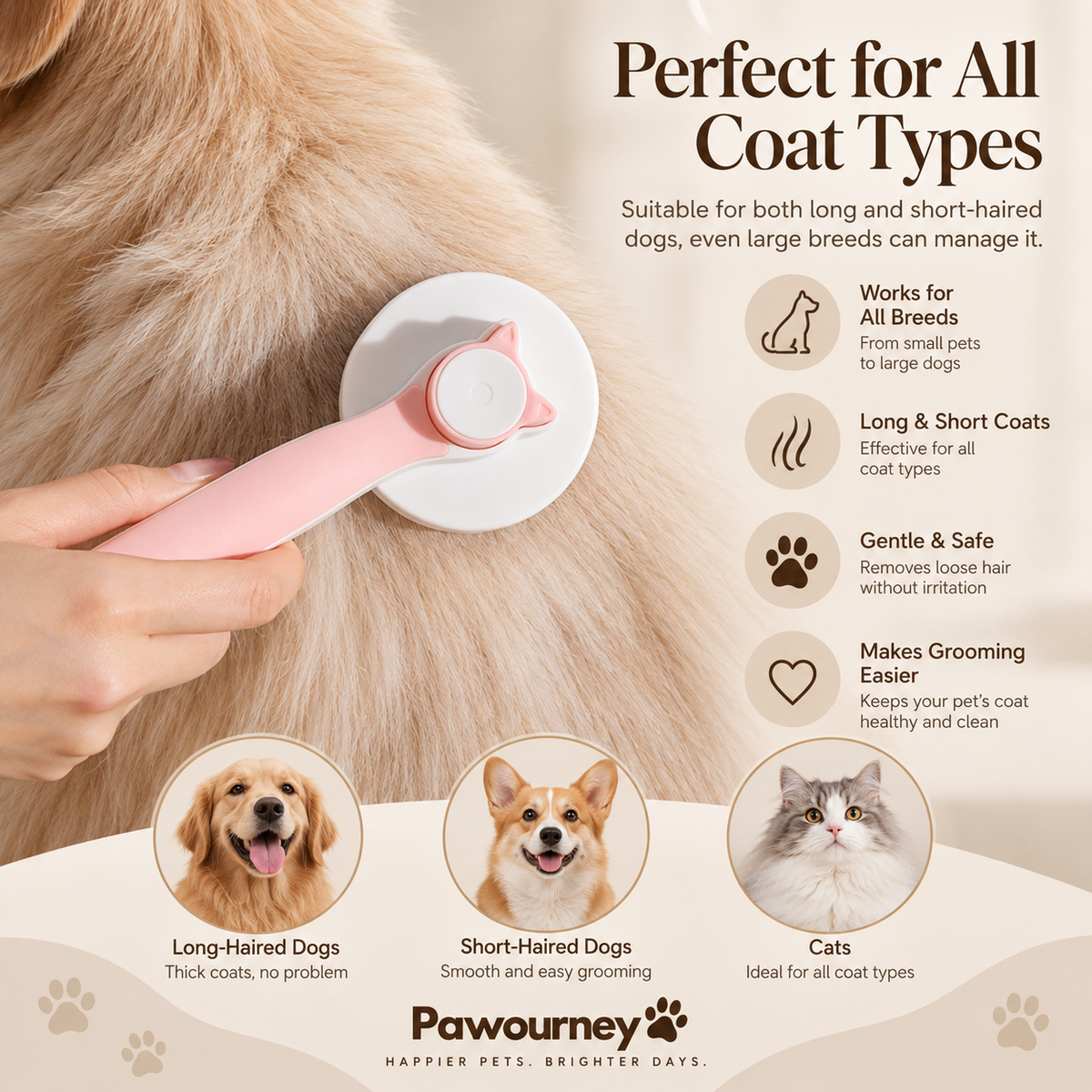 Pet cat brush